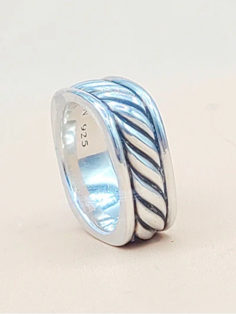 David Yurman Sculpted Cable Square Band Ring